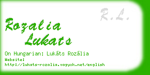 rozalia lukats business card